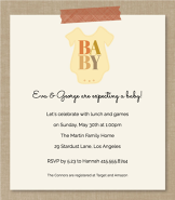 BABY Onesie Invitation